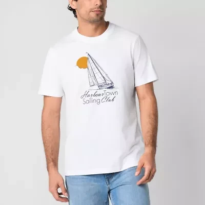 St. John's Bay Mens Crew Neck Short Sleeve Classic Fit Graphic T-Shirt