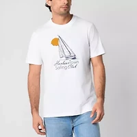 St. John's Bay Mens Crew Neck Short Sleeve Classic Fit Graphic T-Shirt