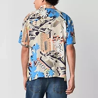 Arizona Mens Short Sleeve Button-Down Shirt
