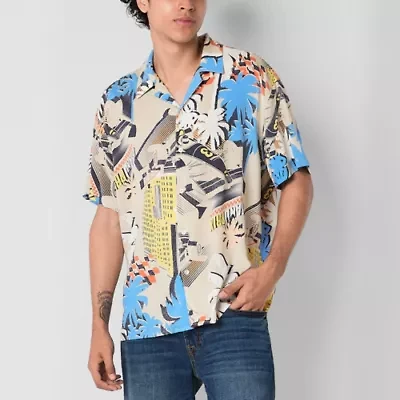 Arizona Mens Short Sleeve Button-Down Shirt