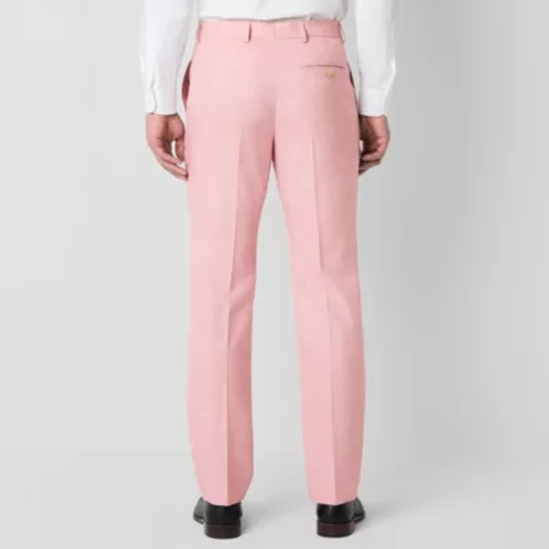 J. Ferrar Textured Mens Classic Fit Flat Front Suit Pant