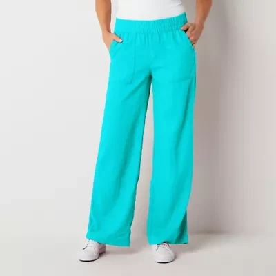 St. John's Bay Womens Wide Leg High Rise Trouser