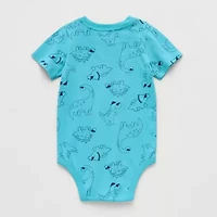 Okie Dokie Baby Boys Crew Neck Short Sleeve Bodysuit