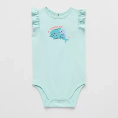 Okie Dokie Baby Girls Round Neck Bodysuit