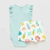 Okie Dokie Baby Girls 2-pc. Short Set