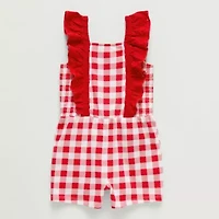 Okie Dokie Toddler & Little Girls Sleeveless Gingham Romper