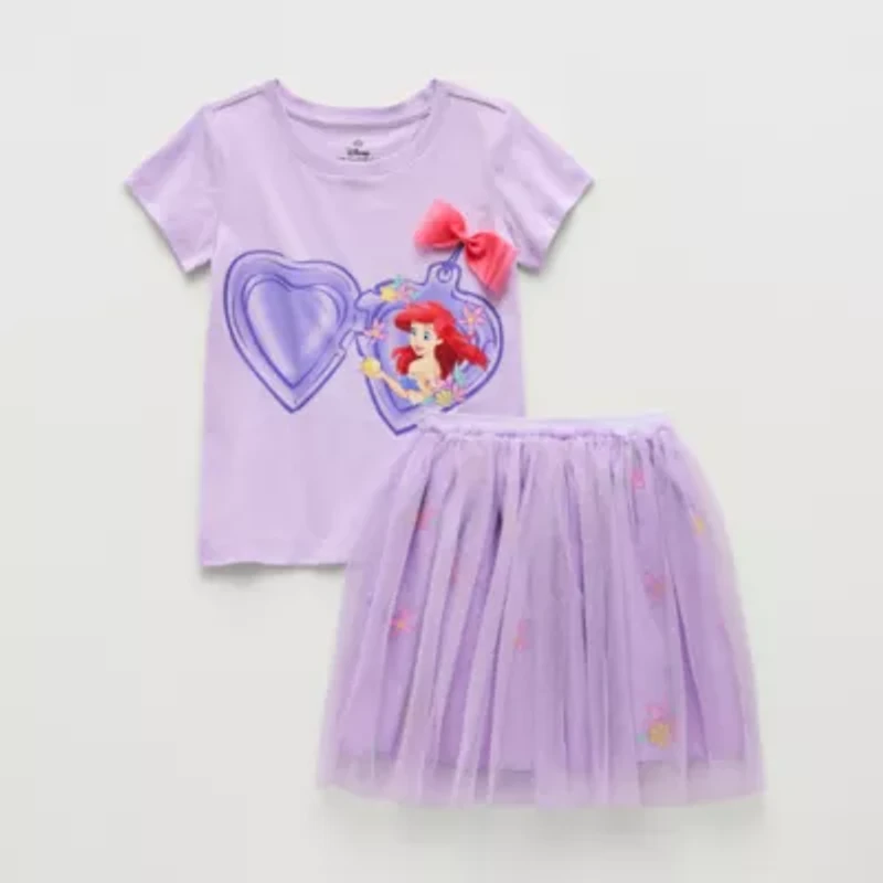 Disney Collection Little & Big Kid Girls 2-pc. Ariel Princess Skirt Set
