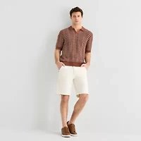 mutual weave Mens Short Sleeve Polo Sweater