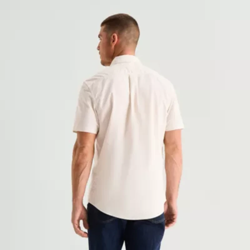 U.S. Polo Assn. Mens Short Sleeve Classic Fit Embroidered Button-Down Shirt