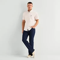U.S. Polo Assn. Mens Short Sleeve Classic Fit Embroidered Button-Down Shirt