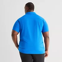 Shaquille O'Neal XLG™ Active Piped Big and Tall Mens Short Sleeve Polo Shirt