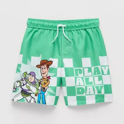 Disney Collection Little & Big Kid Boys Toy Story Swim Trunks
