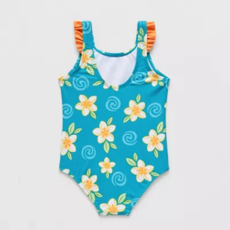 Disney Collection Little & Big Kid Girls Moana One Piece Swimsuit