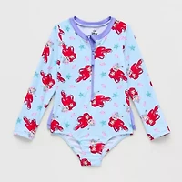 Disney Collection Little & Big Kid Girls The Mermaid One Piece Swimsuit