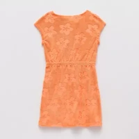 Disney Collection Little & Big Kid Girls Moana Knit Dress Swimsuit Cover-Up