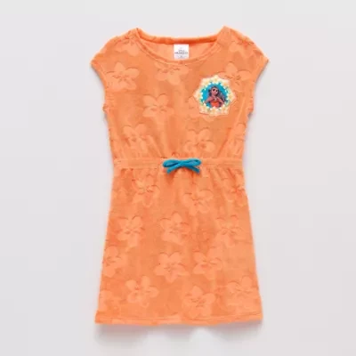 Disney Collection Little & Big Kid Girls Moana Knit Dress Swimsuit Cover-Up