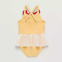 Disney Collection Toddler Girls Belle Princess One Piece Swimsuit