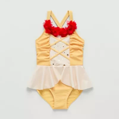 Disney Collection Toddler Girls Belle Princess One Piece Swimsuit