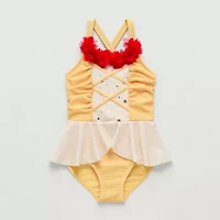 Disney Collection Toddler Girls Belle Princess One Piece Swimsuit