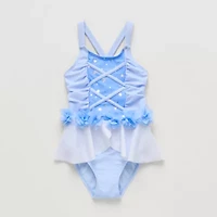 Disney Collection Toddler Girls Cinderella Princess One Piece Swimsuit
