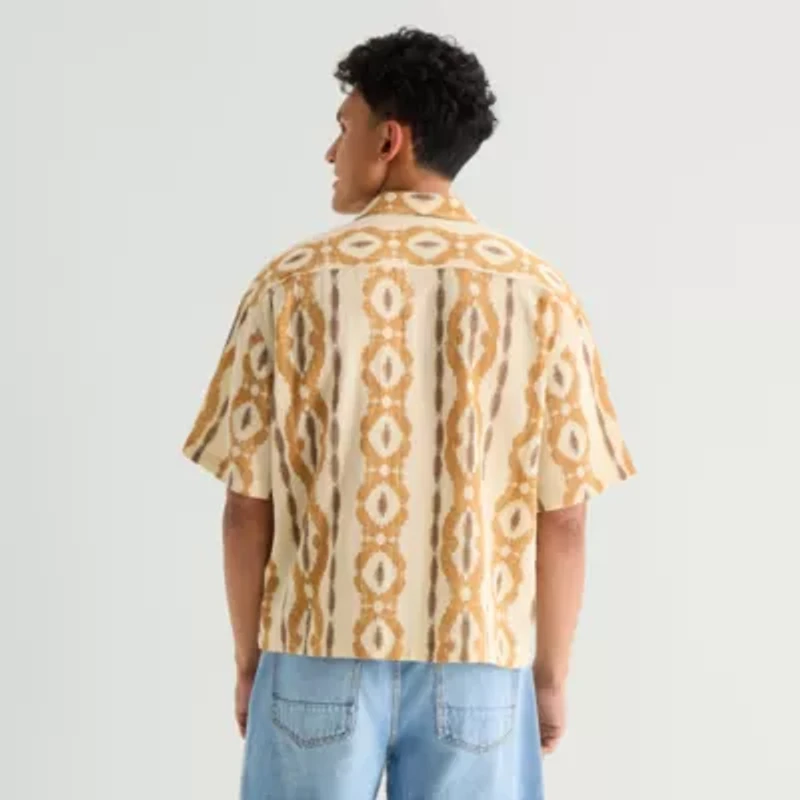 Arizona Mens Short Sleeve Regular Fit Button-Down Shirt