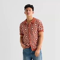 Arizona Mens Short Sleeve Button Polo Sweater