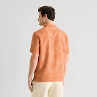 J. Ferrar Floral Mens Short Sleeve Camp Shirt