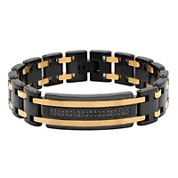 Mens Stainless Steel 8 1/2 Inch Link Bracelet