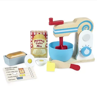 Melissa & Doug Wooden Make-A-Cake Mixer Set