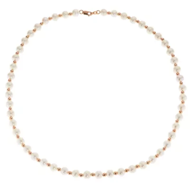 Womens White 18 Inch Strand Necklace