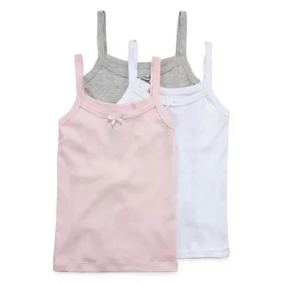 Maidenform Girls Round Neck Sleeveless 3 Pack Camisole