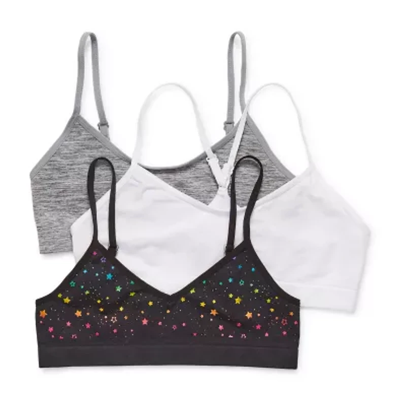 Maidenform Big Kid Girls Multi-Pack 3-pc. Bralette J4378