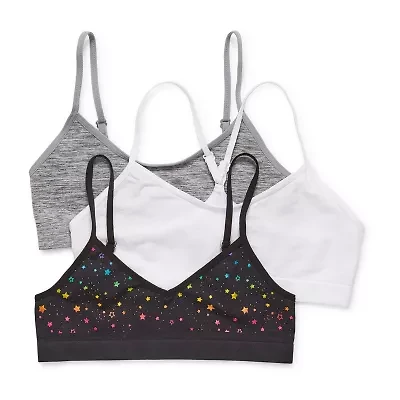 Maidenform Big Kid Girls Multi-Pack 3-pc. Bralette J4378