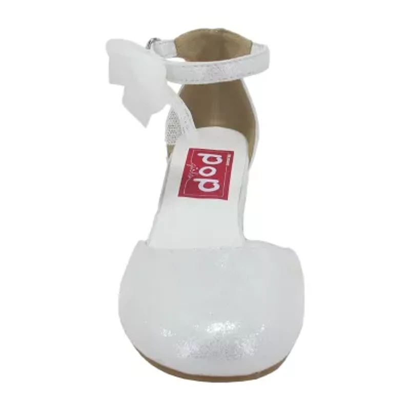 Pop Brighten Little & Big Kid Girls Closed Toe Block Heel Pumps