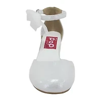 Pop Brighten Little & Big Kid Girls Closed Toe Block Heel Pumps
