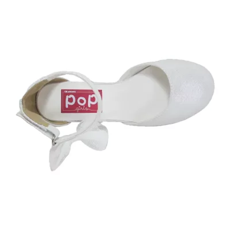 Pop Brighten Little & Big Kid Girls Closed Toe Block Heel Pumps