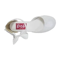 Pop Brighten Little & Big Kid Girls Closed Toe Block Heel Pumps