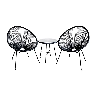 Sassio Outdoor And Patio Collection 3-pc. Conversation Set Weather Resistant