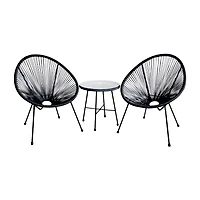 Sassio Outdoor And Patio Collection 3-pc. Conversation Set Weather Resistant