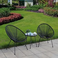 Sassio Outdoor And Patio Collection 3-pc. Conversation Set Weather Resistant