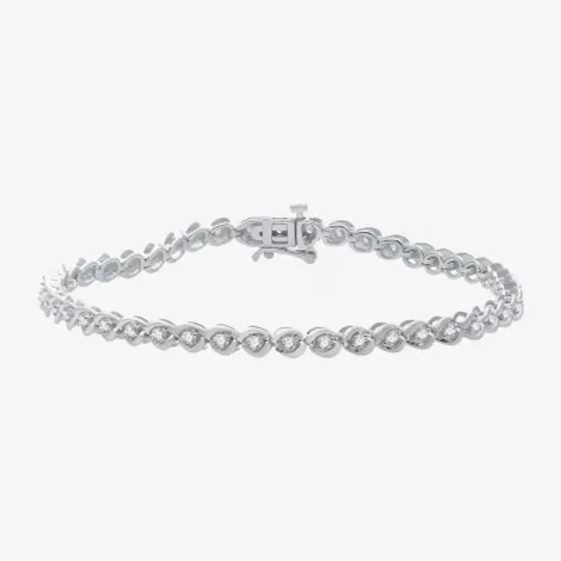 1 CT. T.W. Diamond Tennis Bracelet 10K White or Yellow Gold