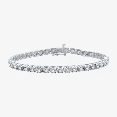 2 CT. T.W. Natural White Diamond 10K or Yellow Gold 7.5 Inch Tennis Bracelet