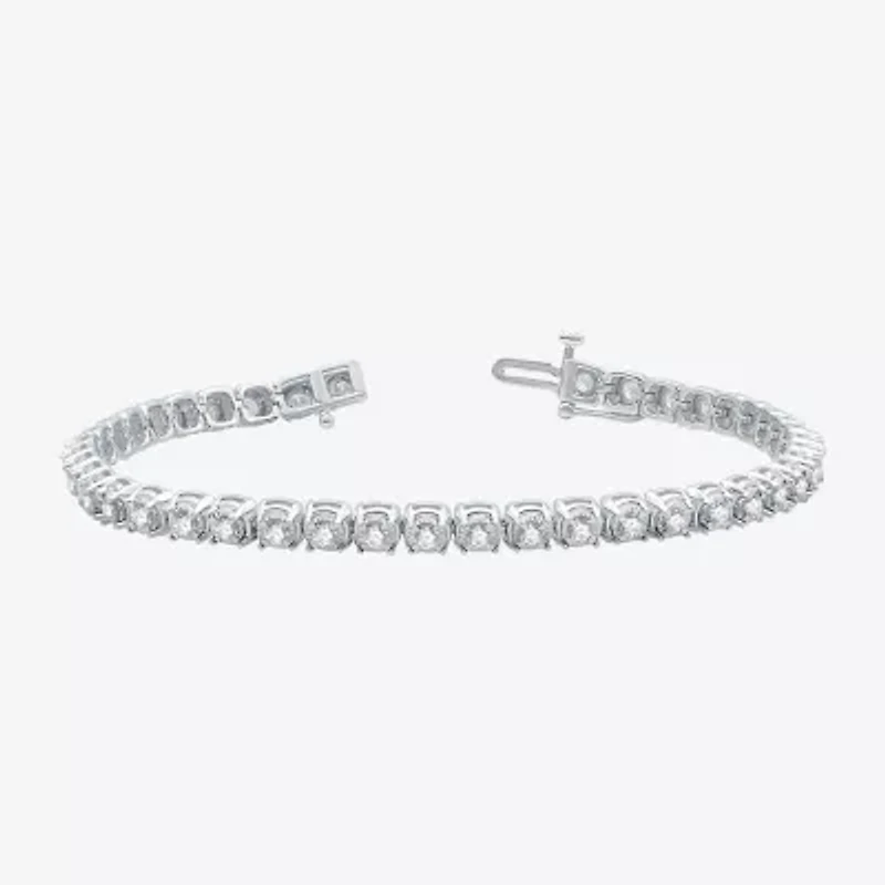 2 CT. T.W. Natural White Diamond 10K or Yellow Gold 7.5 Inch Tennis Bracelet