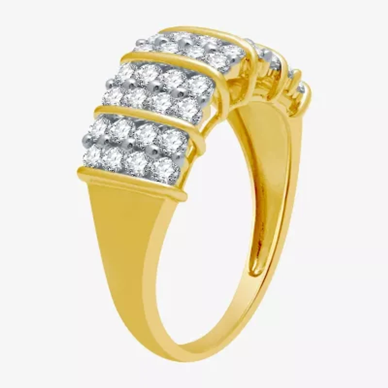 2MM 1 CT. T.W. Natural White Diamond Band Sterling Silver or 14K Gold Over
