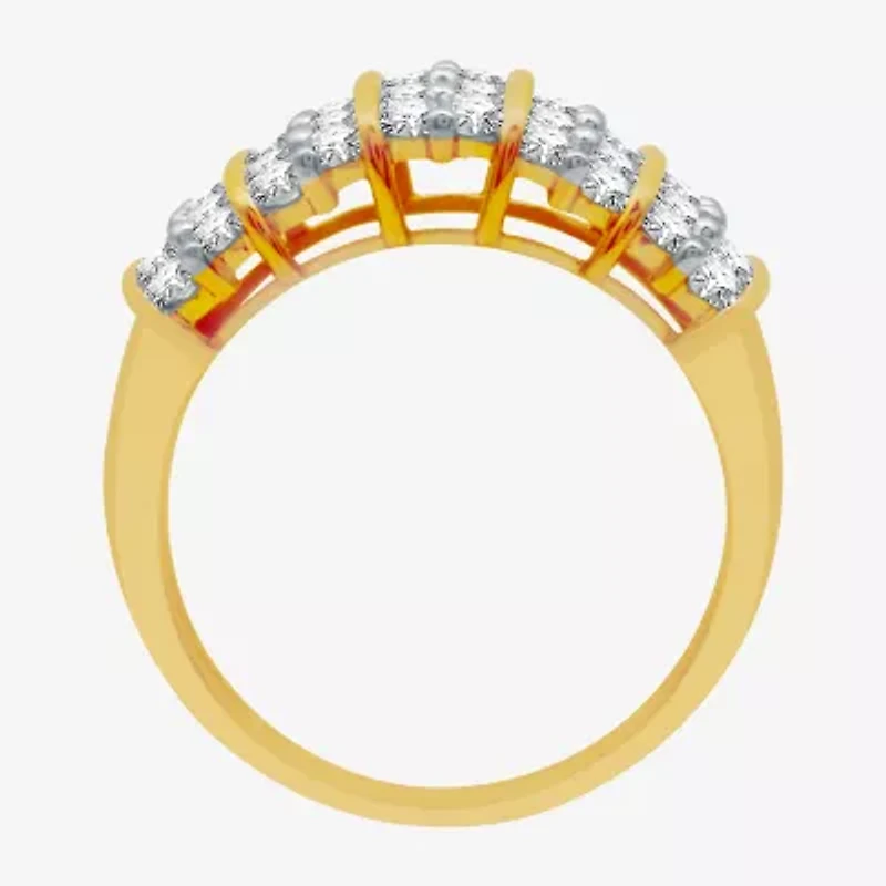 2MM 1 CT. T.W. Natural White Diamond Band Sterling Silver or 14K Gold Over