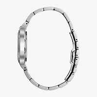 Bulova Rubaiyat Womens Diamond Accent Silver Tone Stainless Steel Bracelet Watch 96p184