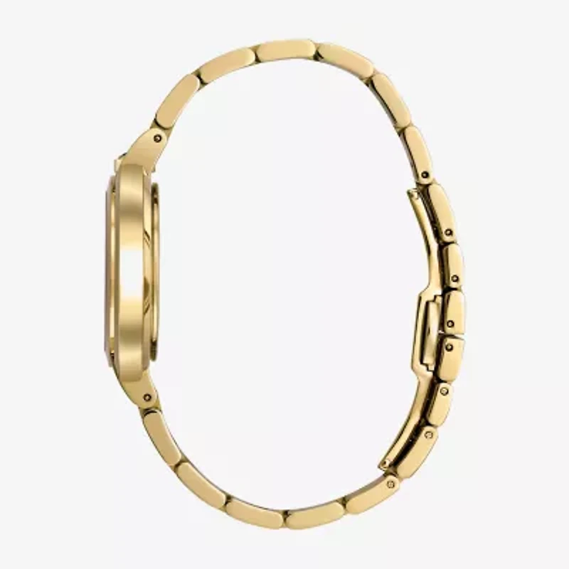 Bulova Rubaiyat Womens Diamond Accent Gold Tone Stainless Steel Bracelet Watch 97p125