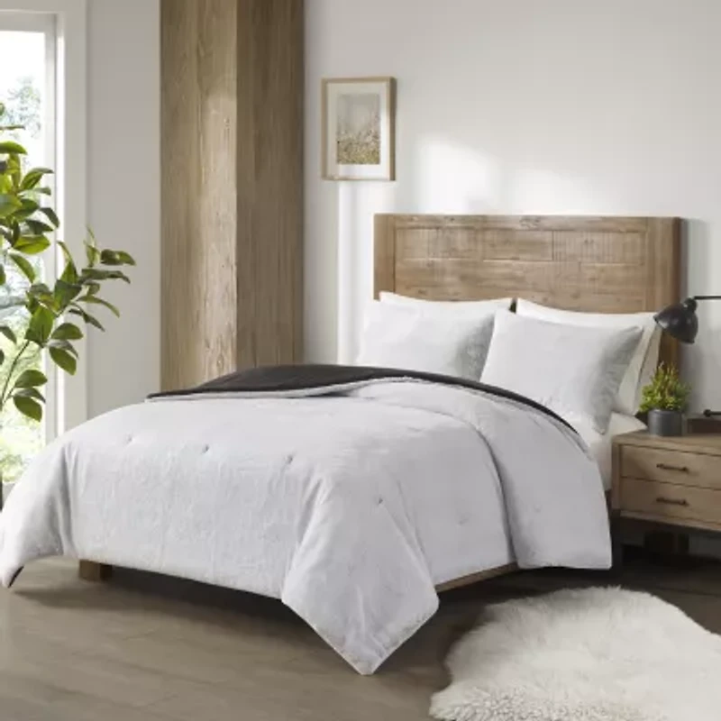 Madison Park Everett Faux Fur 3-pc. Down Alternative Comforter Set
