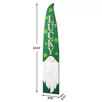 Glitzhome 42"H St.Patrick's Gonme Porch Decor Holiday Yard Art