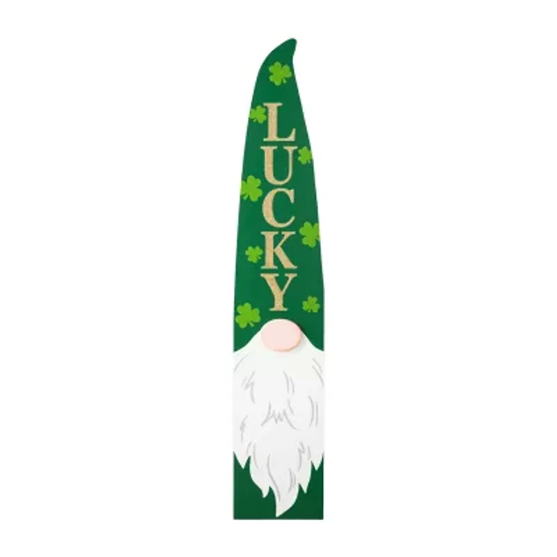 Glitzhome 42"H St.Patrick's Gonme Porch Decor Holiday Yard Art